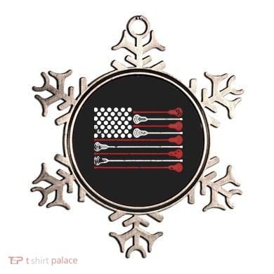 Lacrosse USA Flag Lax Ornament