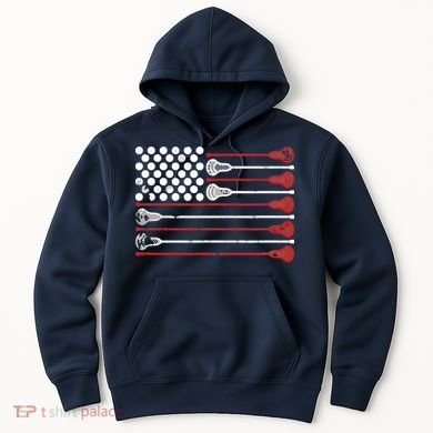 Lacrosse USA Flag Lax Hoodie