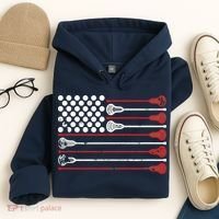 Lacrosse USA Flag Lax Hoodie thumb 4