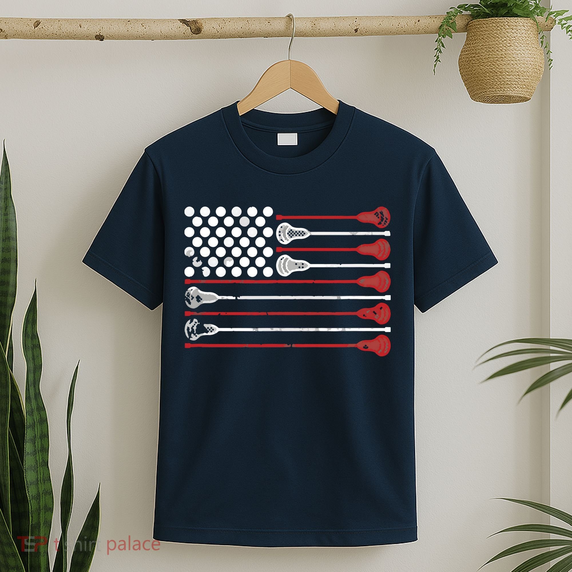 Lacrosse USA Flag Lax T-Shirt