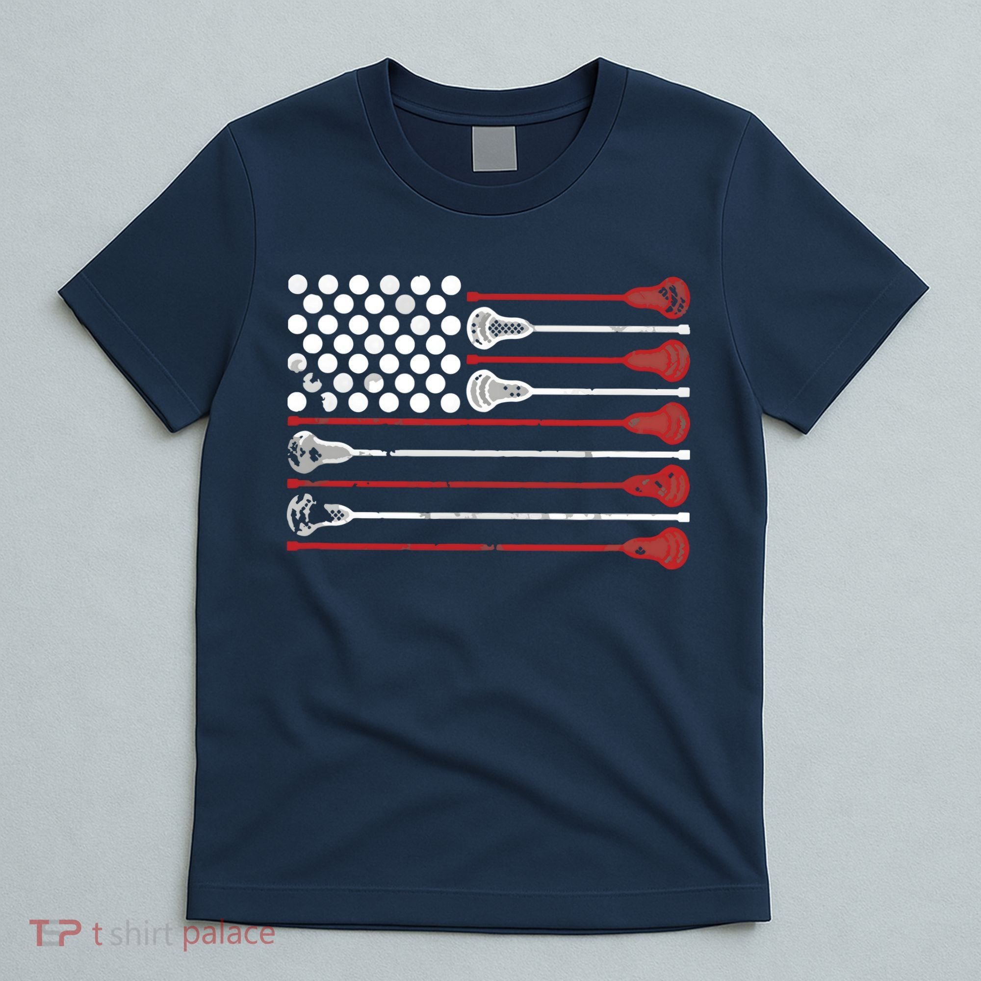 Lacrosse USA Flag Lax T-Shirt
