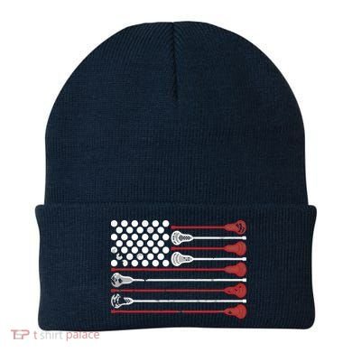 Lacrosse USA Flag Lax Beanie