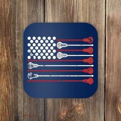 Lacrosse USA Flag Lax Coaster