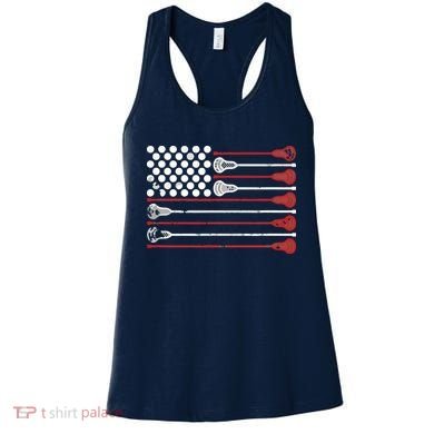 Lacrosse USA Flag Lax Women's Tank Top