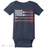 Lacrosse USA Flag Lax Baby Bodysuit thumb 0