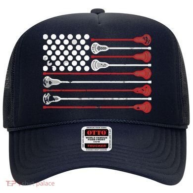 Lacrosse USA Flag Lax Hat