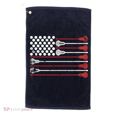 Lacrosse USA Flag Lax Golf Towel