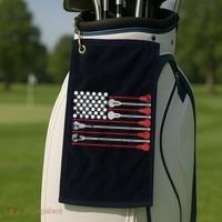 Lacrosse USA Flag Lax Golf Towel thumb 2
