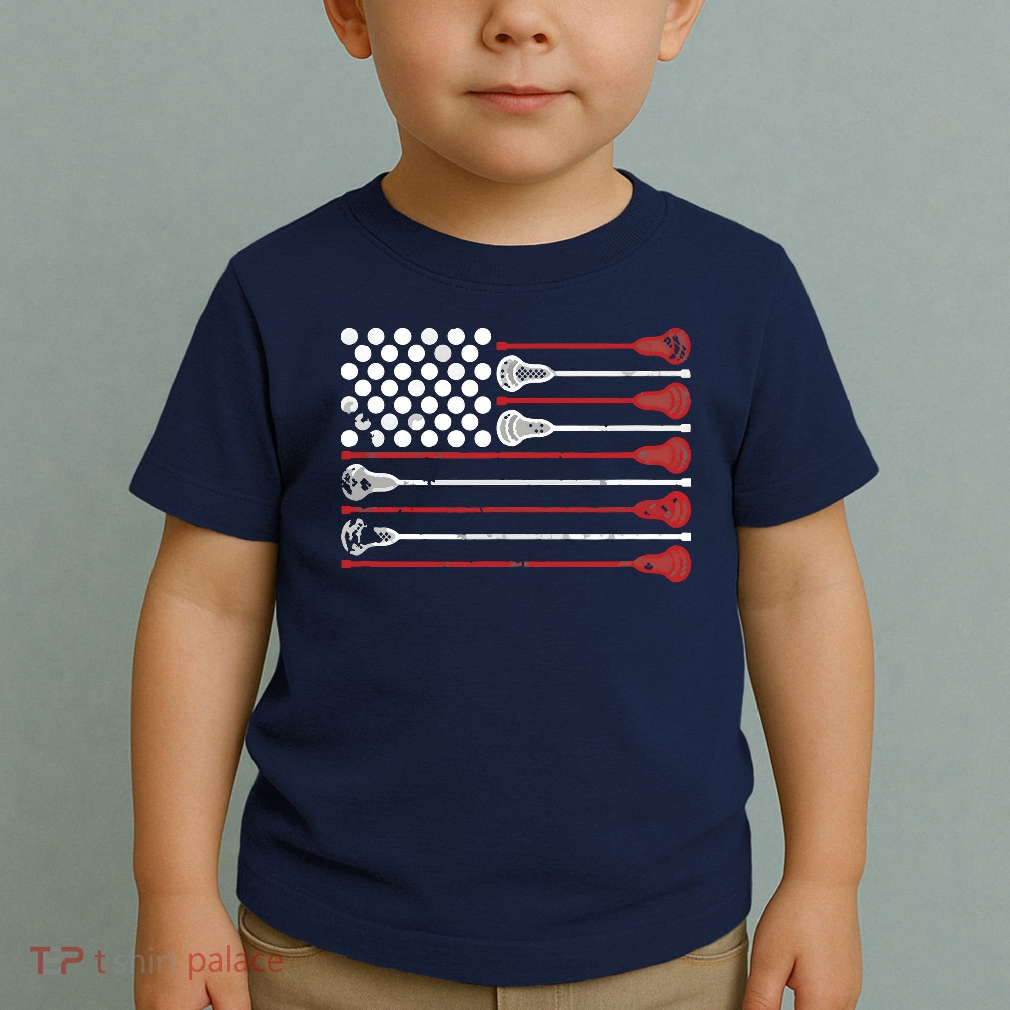 Lacrosse USA Flag Lax Toddler T-Shirt