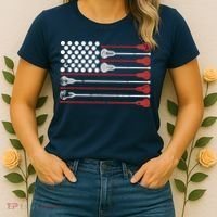 Lacrosse USA Flag Lax Women's T-Shirt thumb 2