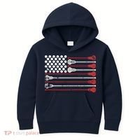 Lacrosse USA Flag Lax Kids Hoodie thumb 0