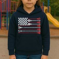Lacrosse USA Flag Lax Kids Hoodie thumb 3