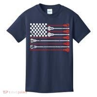 Lacrosse USA Flag Lax Kids T-Shirt thumb 0