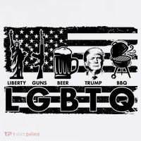 LGBTQ USA Flag Liberty Guns Beer Trump BBQ Women's Hoodie thumb 2