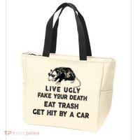 Live Ugly Fake Your Death Eat Trash Get Hit Tote Bag thumb 3