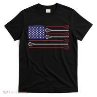 Lacrosse USA Flag Lacrosse Player Men Woman Kids T-Shirt thumb 0