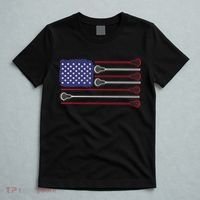 Lacrosse USA Flag Lacrosse Player Men Woman Kids T-Shirt thumb 5
