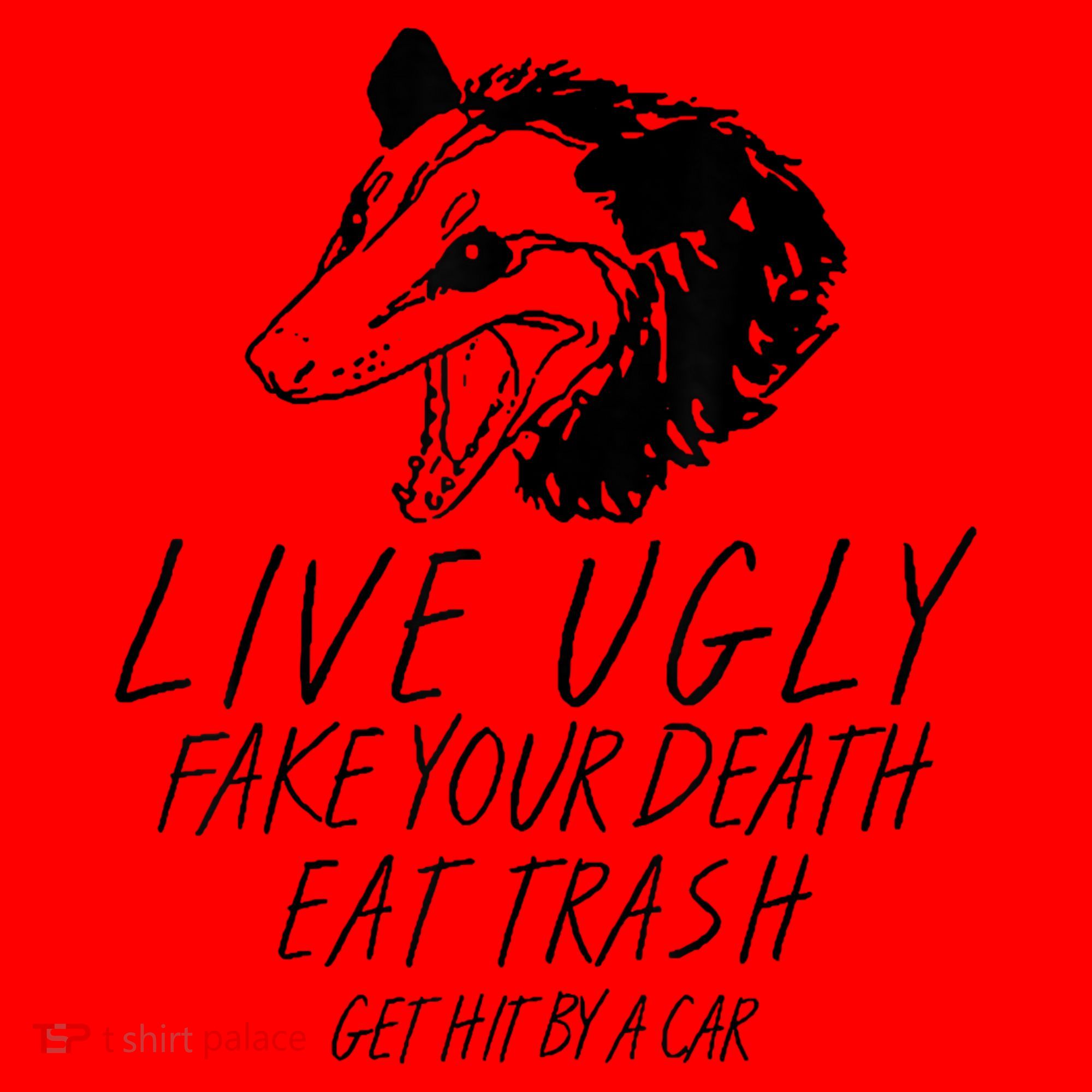 Live Ugly Fake Your Death Eat Trash Get Hit By A Car Opossum Santa Hat