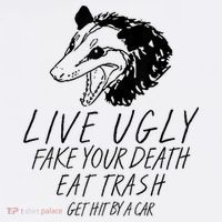 Live Ugly Fake Your Death Eat Trash Get Hit By A Car Opossum Sweatshirt thumb 3