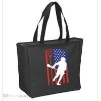 Lacrosse Usa Flag Tote Bag thumb 2