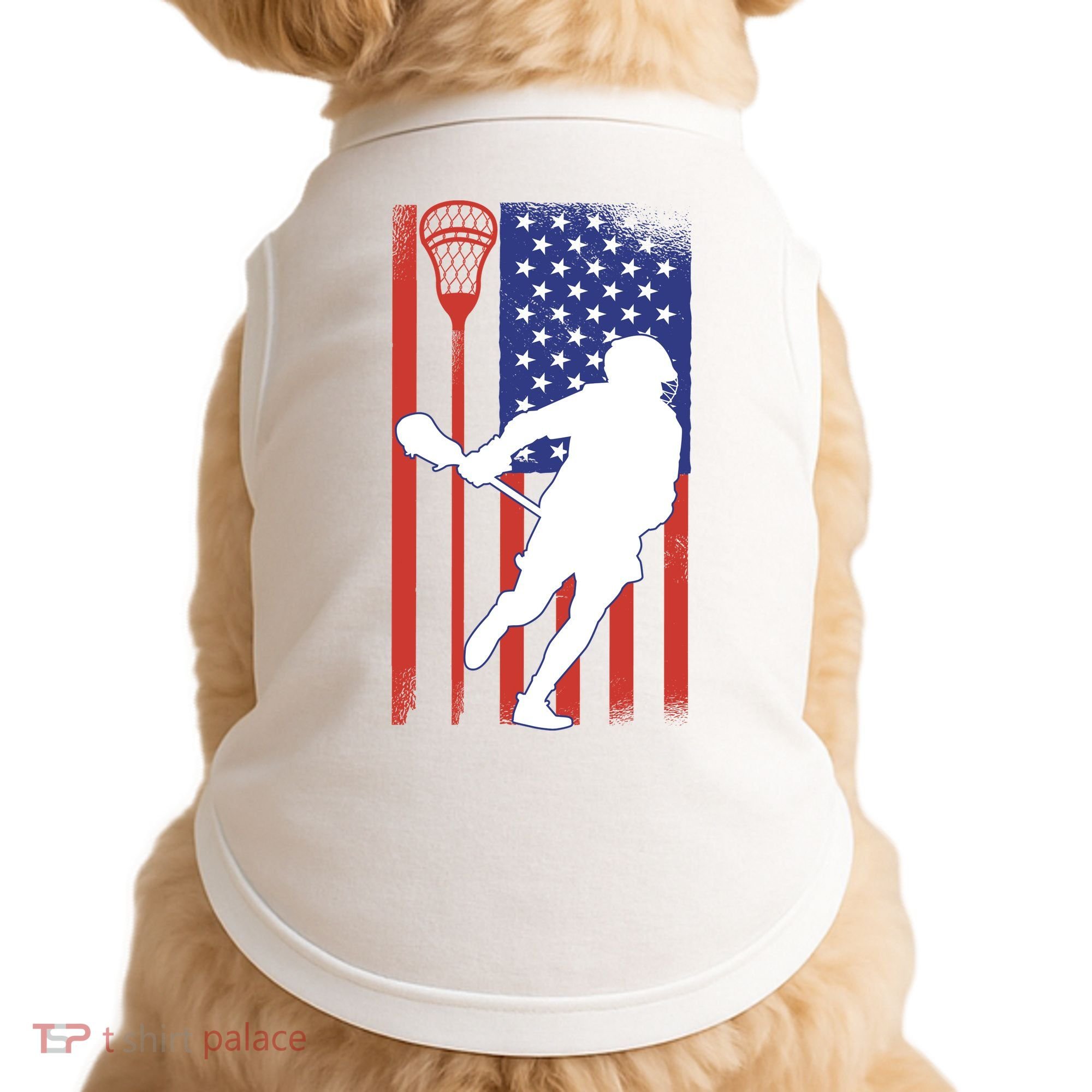 Lacrosse Usa Flag Doggie Tank
