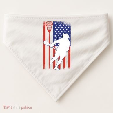 Lacrosse Usa Flag USA-Made Doggie Bandana
