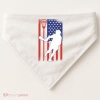 Lacrosse Usa Flag USA-Made Doggie Bandana thumb 0