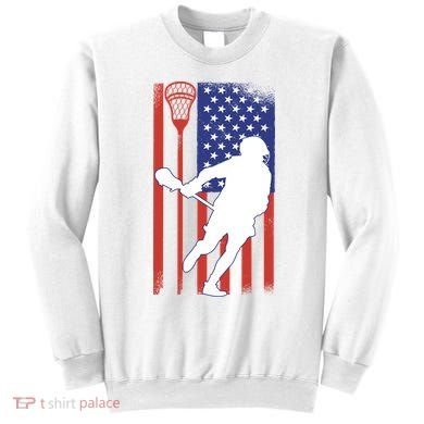 Lacrosse Usa Flag Sweatshirt