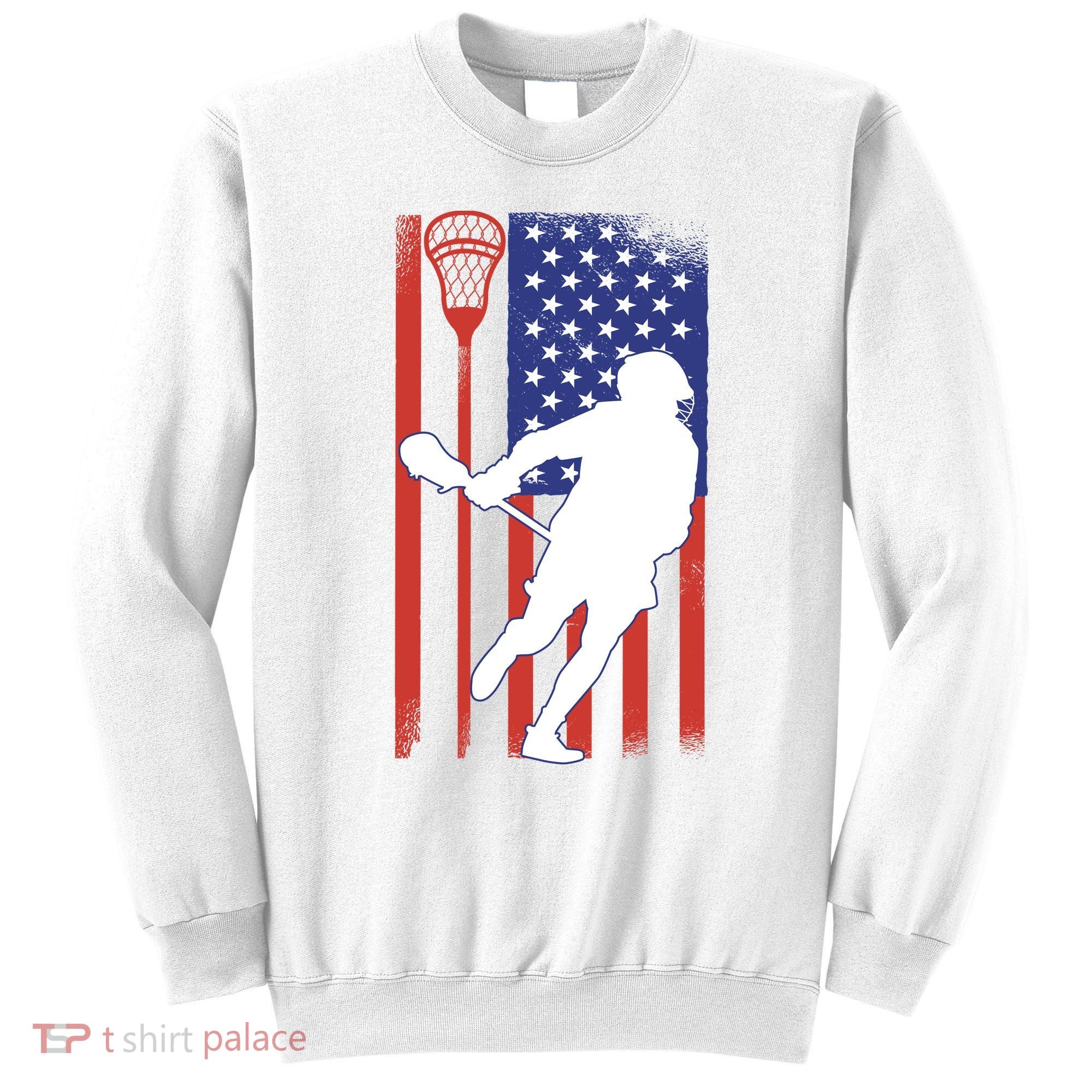 Lacrosse Usa Flag Sweatshirt