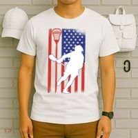 Lacrosse Usa Flag T-Shirt thumb 6