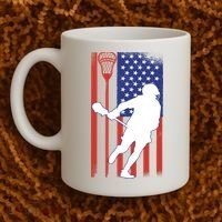 Lacrosse Usa Flag Coffee Mug thumb 2