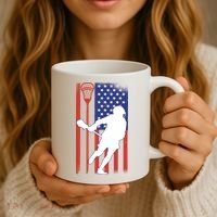 Lacrosse Usa Flag Coffee Mug thumb 3