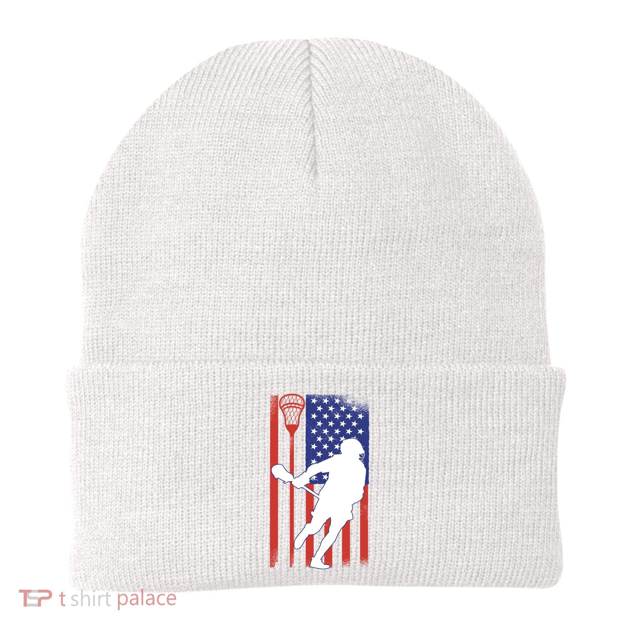 Lacrosse Usa Flag Beanie