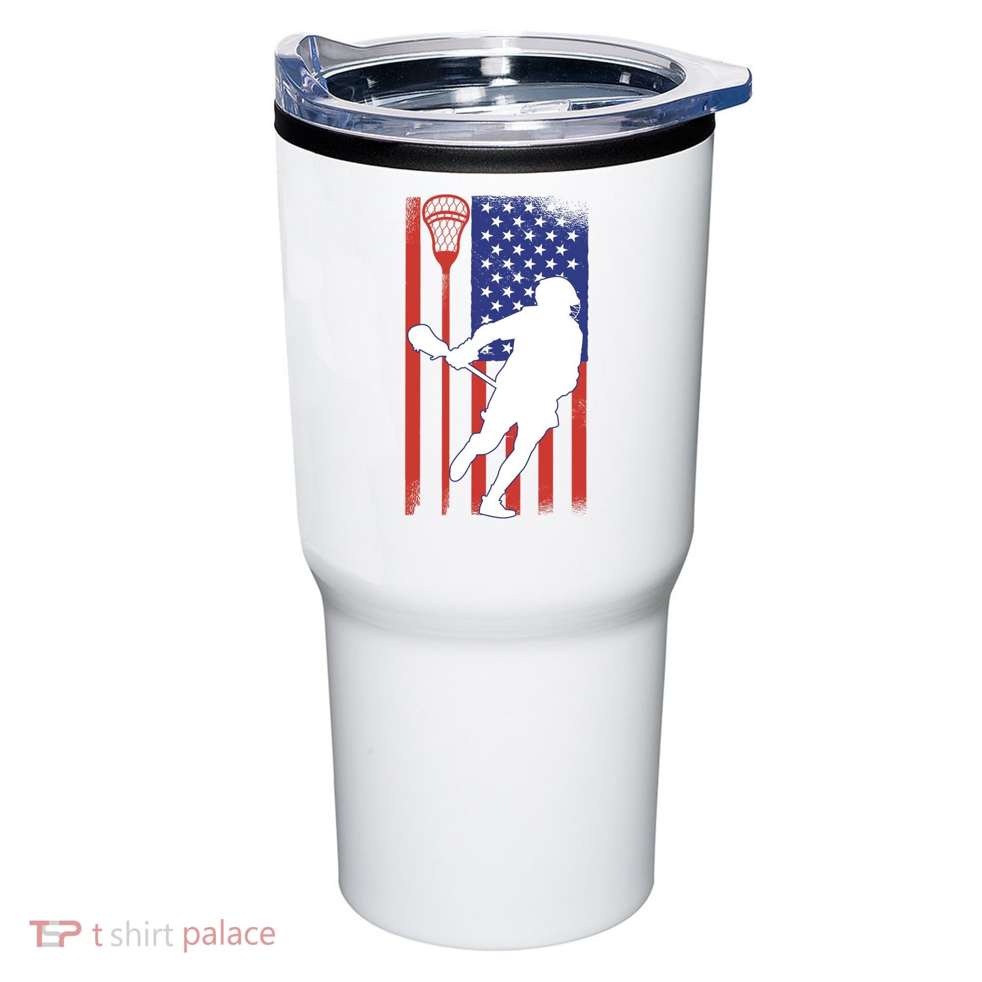 Lacrosse Usa Flag Tumbler