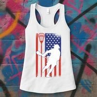 Lacrosse Usa Flag Women's Tank Top thumb 3