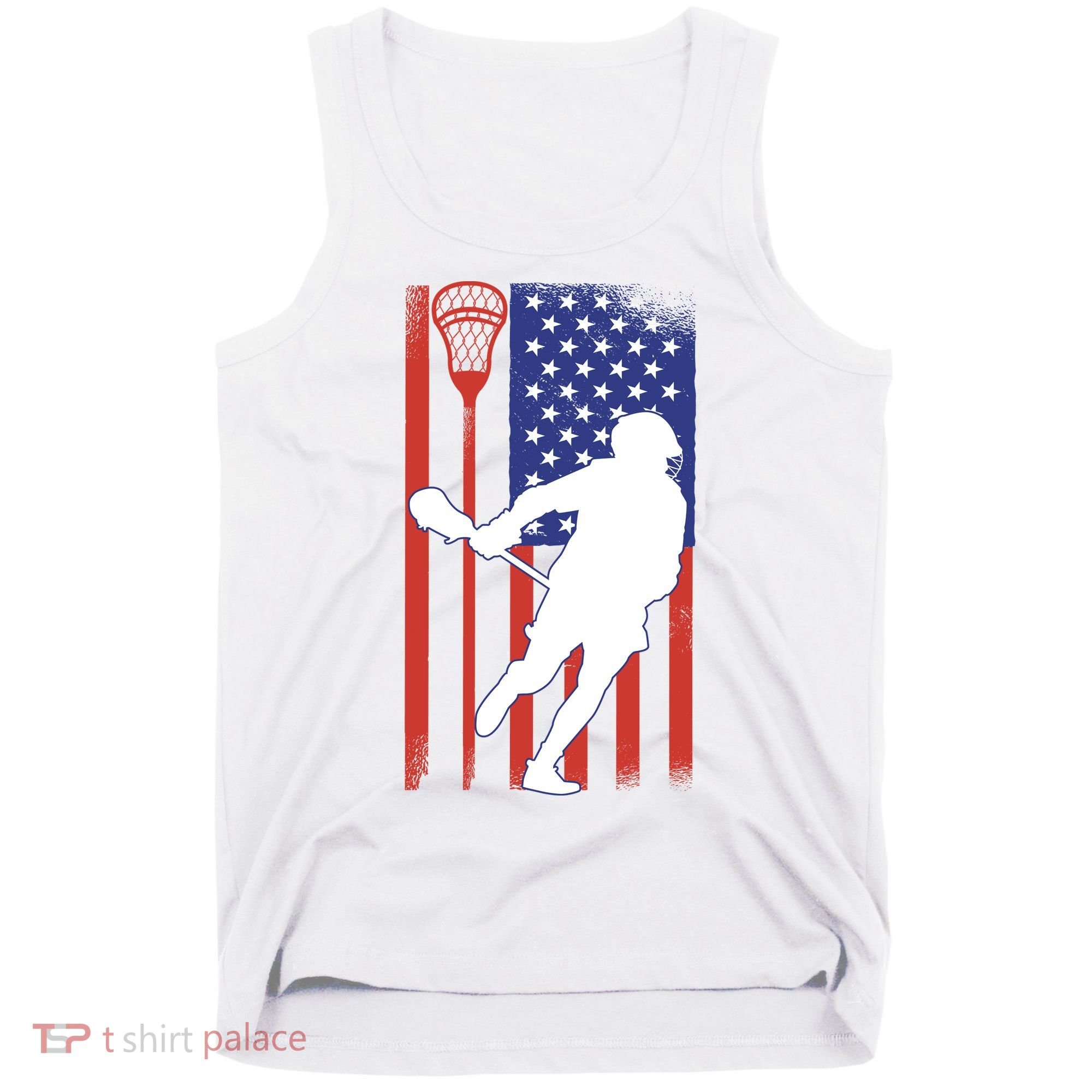Lacrosse Usa Flag Tank Top