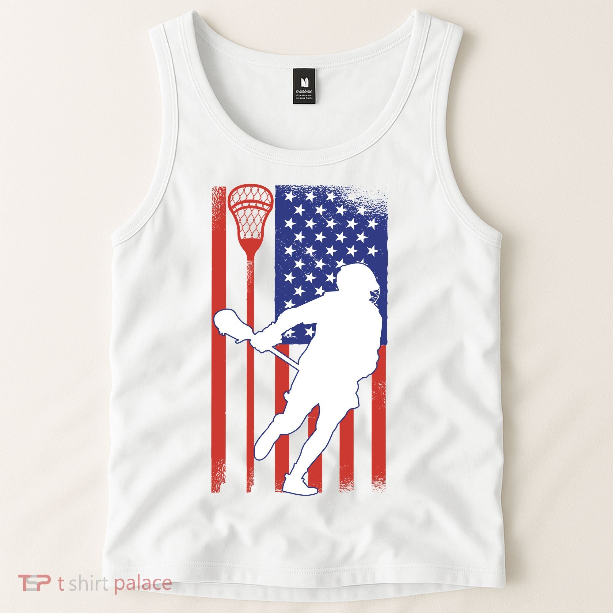 Lacrosse Usa Flag Tank Top