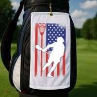 Lacrosse Usa Flag Golf Towel thumb 2