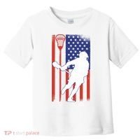 Lacrosse Usa Flag Toddler T-Shirt thumb 0