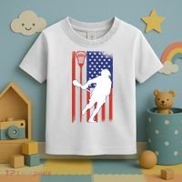 Lacrosse Usa Flag Toddler T-Shirt thumb 3
