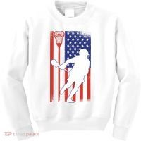 Lacrosse Usa Flag Kids Sweatshirt thumb 0