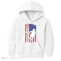 Lacrosse Usa Flag Kids Hoodie thumb 0