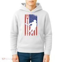 Lacrosse Usa Flag Kids Hoodie thumb 4