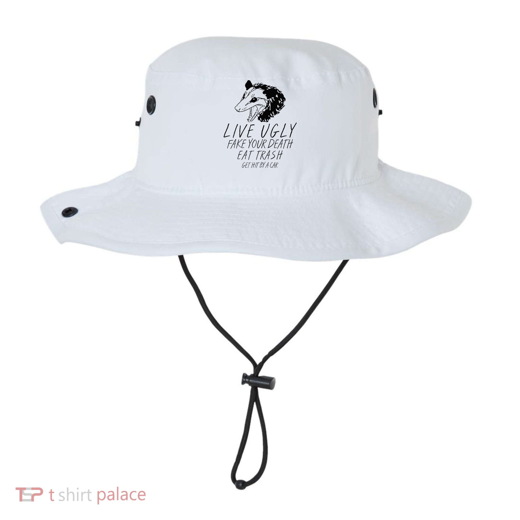 Live Ugly Fake Your Death Eat Trash Get Hit By A Car Opossum Bucket Hat