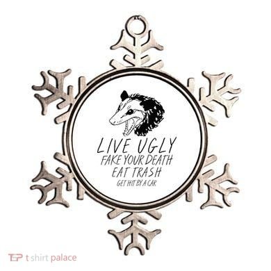 Live Ugly Fake Your Death Eat Trash Get Hit By A Car Opossum Ornament