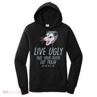 Live Ugly Fake Your Death Eat Trash Opossum Women's Hoodie thumb 0