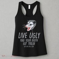Live Ugly Fake Your Death Eat Trash Opossum Women's Tank Top thumb 3
