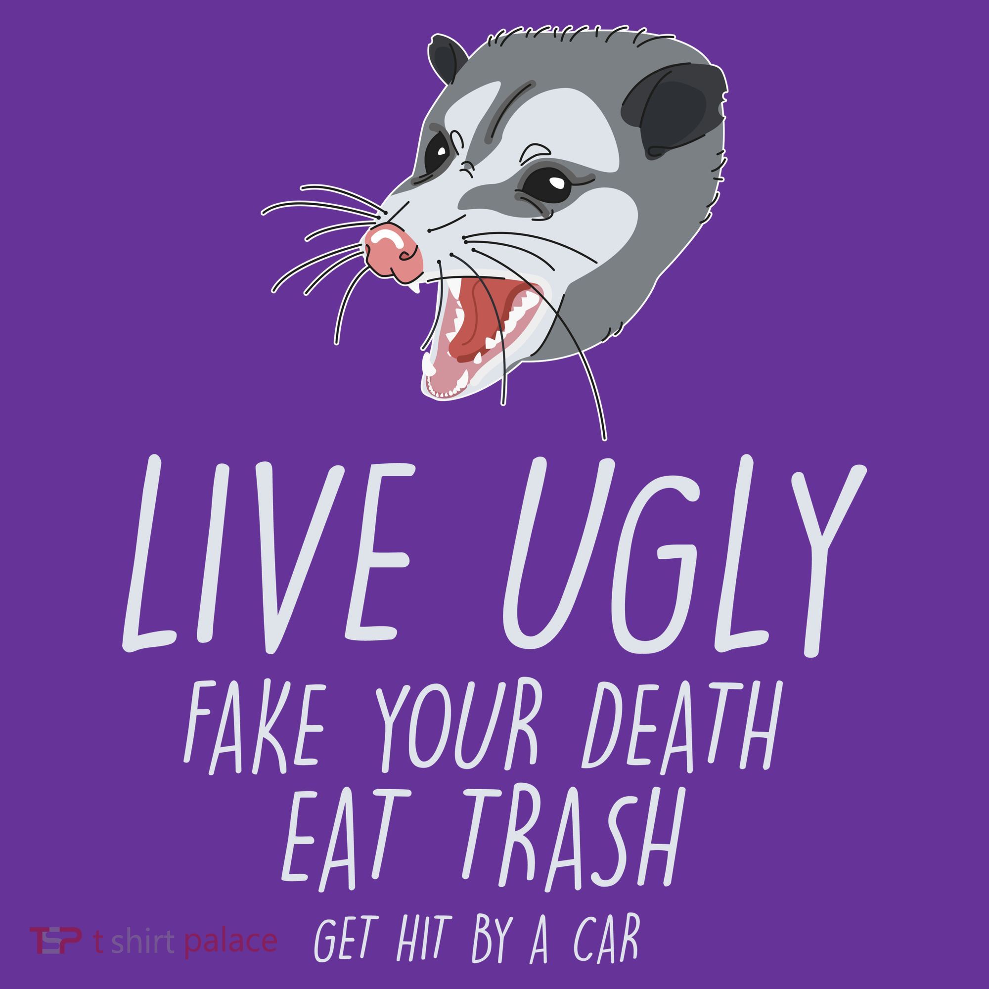Live Ugly Fake Your Death Eat Trash Opossum Apron