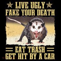 Live Ugly Fake Your Death Eat Trash Get Hit By A Car Opossum Coffee Mug thumb 5