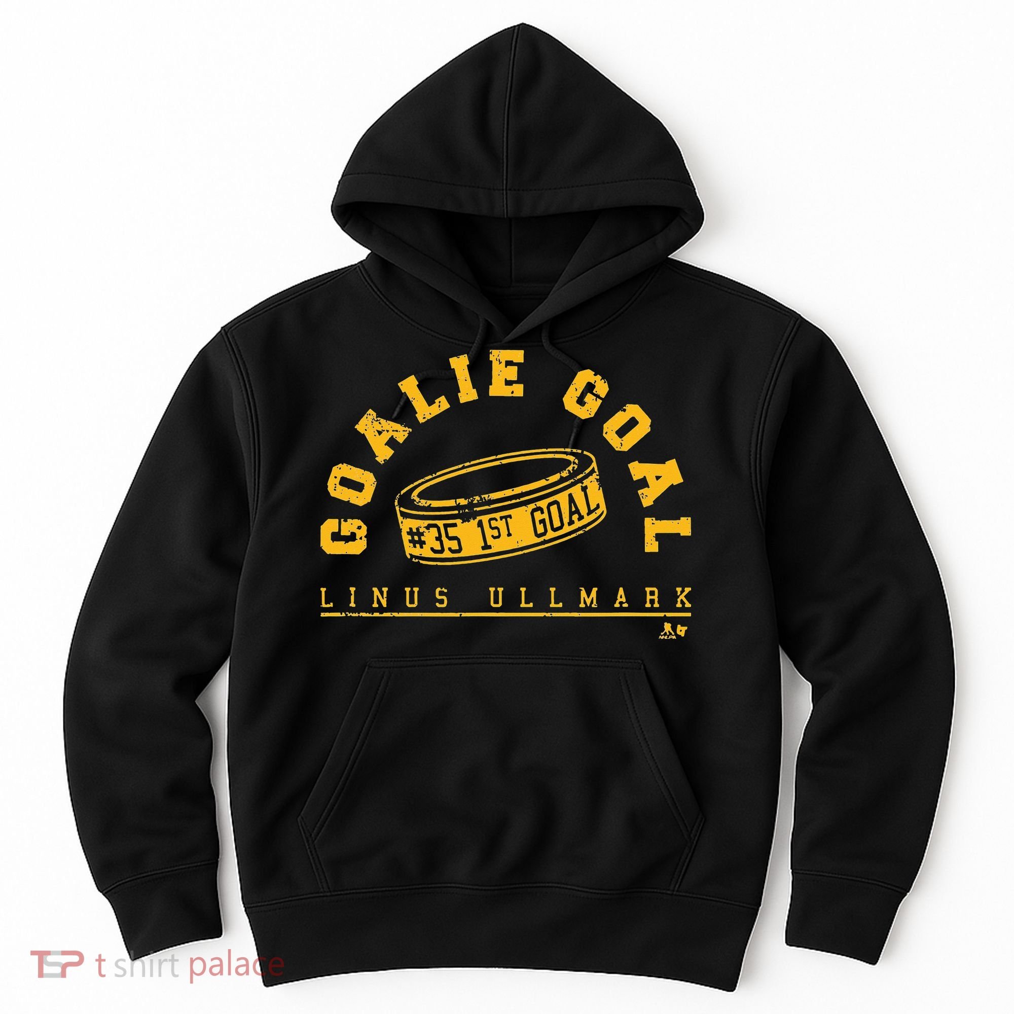 Linus Ullmark Goalie Goal Boston Hockey Hoodie
